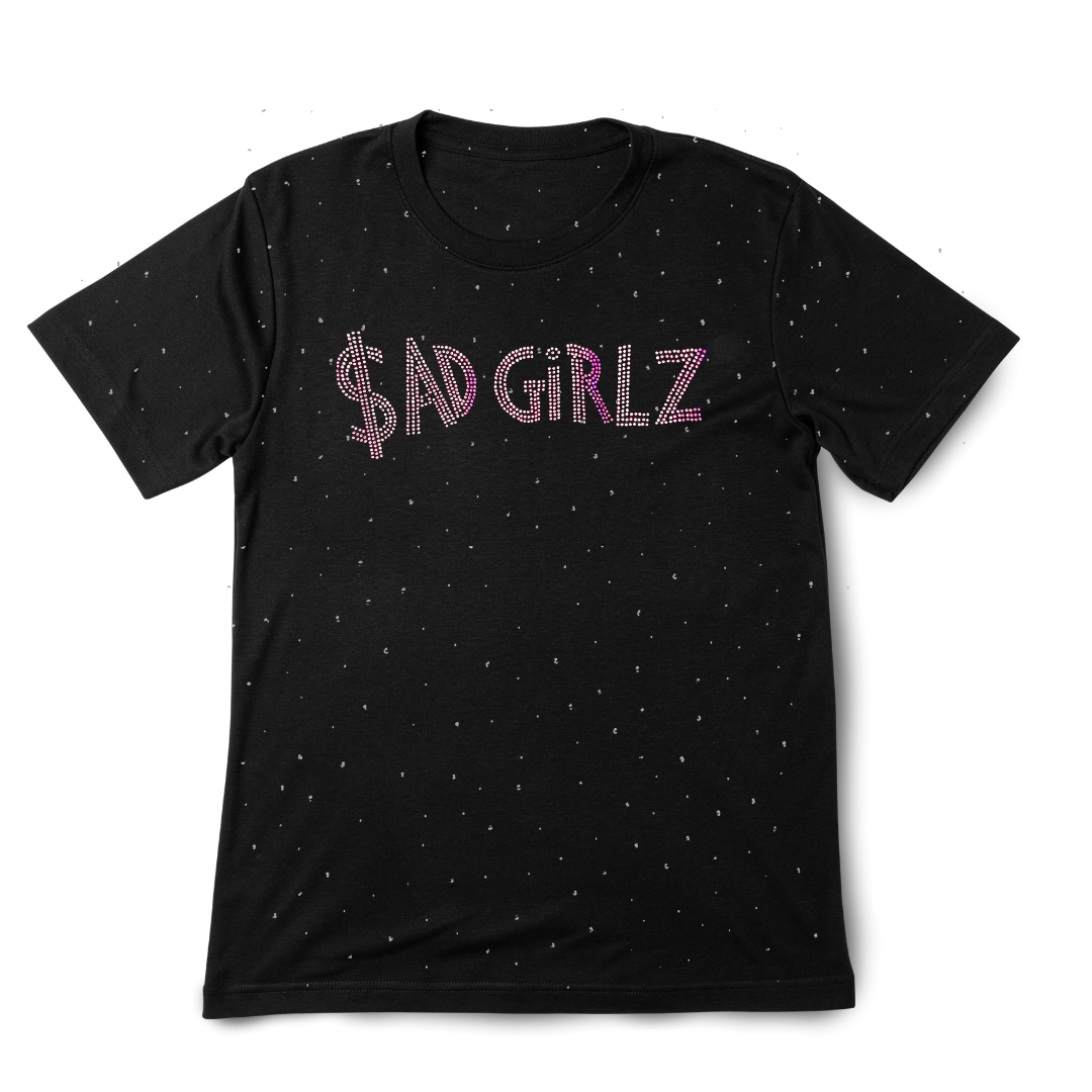 Playera SAD GIRLZ diamantes